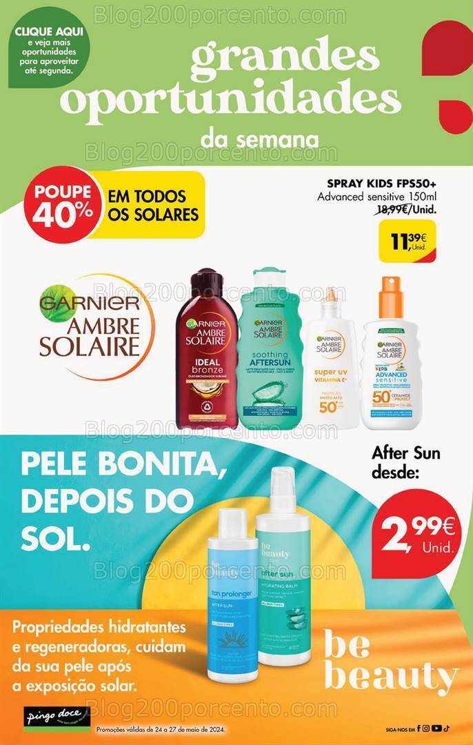 Antevisão Folheto PINGO DOCE Promoções Fim de Semana - 24 a 27 maio