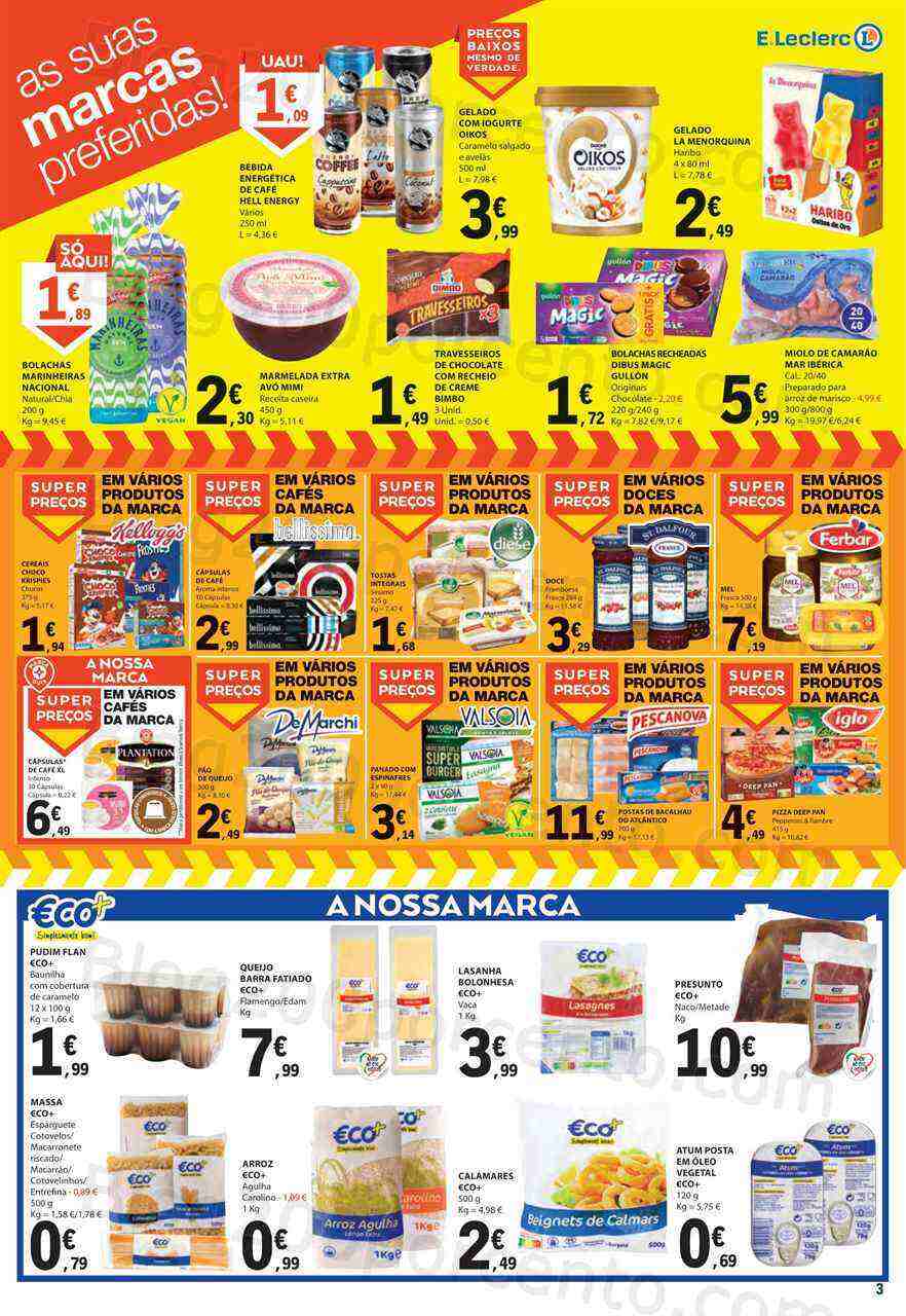 Antevisão Folheto E-LECLERC Promoções Fim de Semana - 3 a 5 março