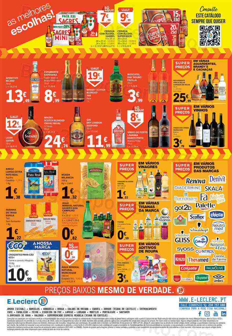 Antevisão Folheto E-LECLERC Promoções Fim de Semana - 3 a 5 março