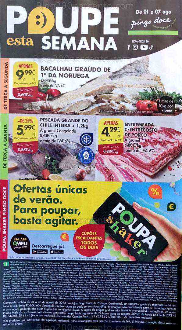 Antevisão Folheto PINGO DOCE Promoções de 1 a 7 agosto