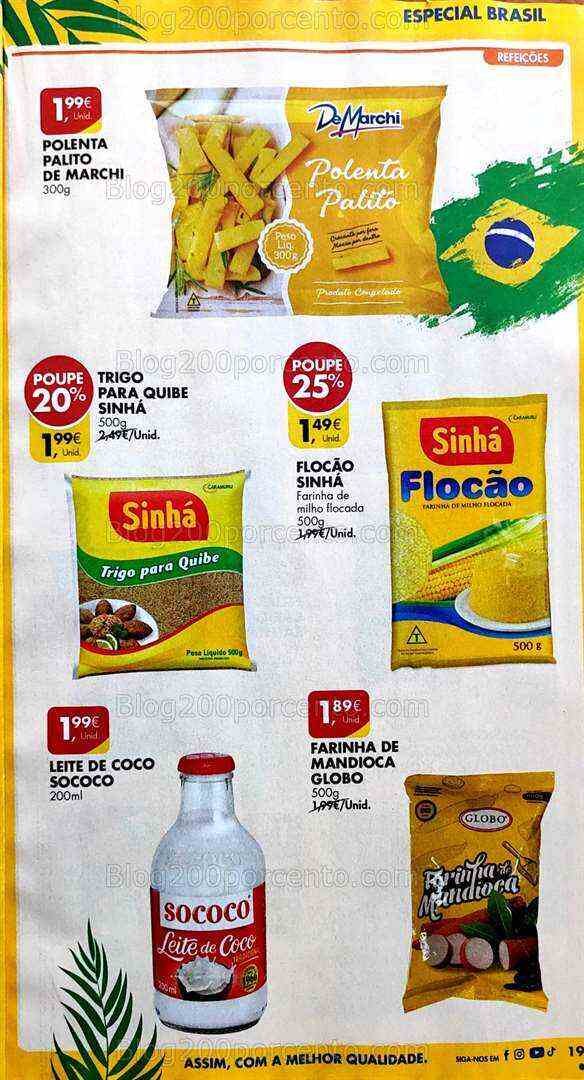 Antevisão Folheto PINGO DOCE Sabores do Brasil Promoções de 11 a 17 julho