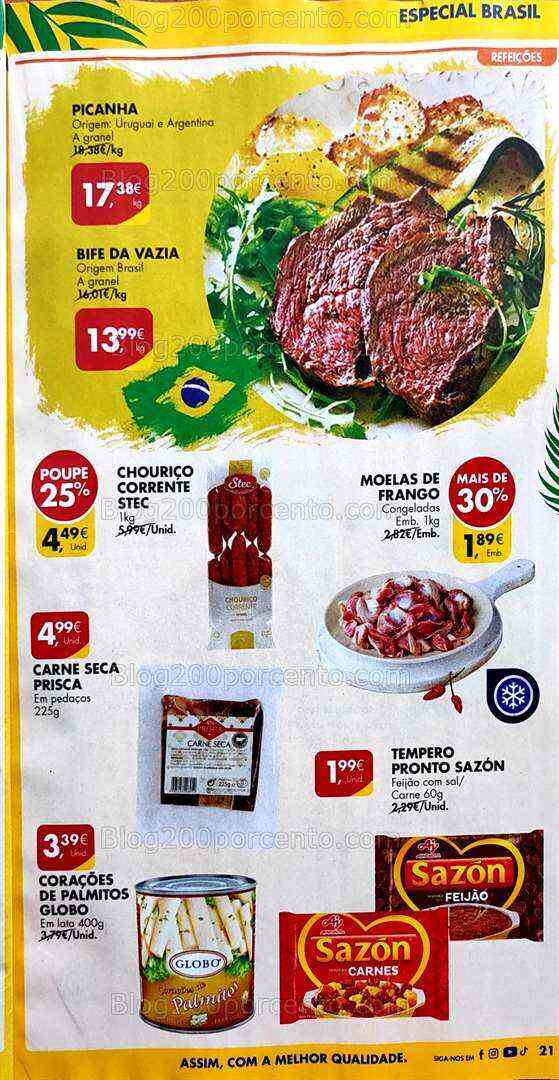 Antevisão Folheto PINGO DOCE Sabores do Brasil Promoções de 11 a 17 julho