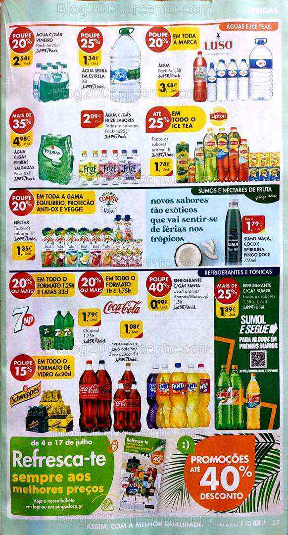 Antevisão Folheto PINGO DOCE Promoções de 11 a 17 julho