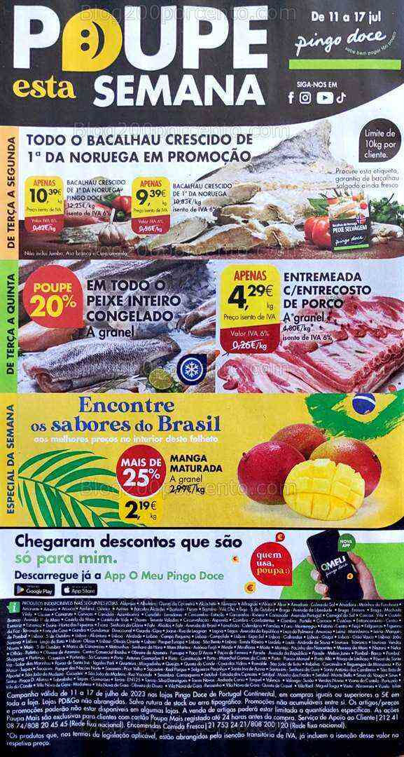 Antevisão Folheto PINGO DOCE Promoções de 11 a 17 julho