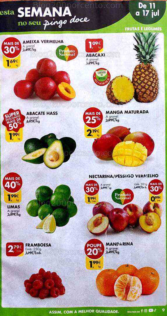Antevisão Folheto PINGO DOCE Promoções de 11 a 17 julho