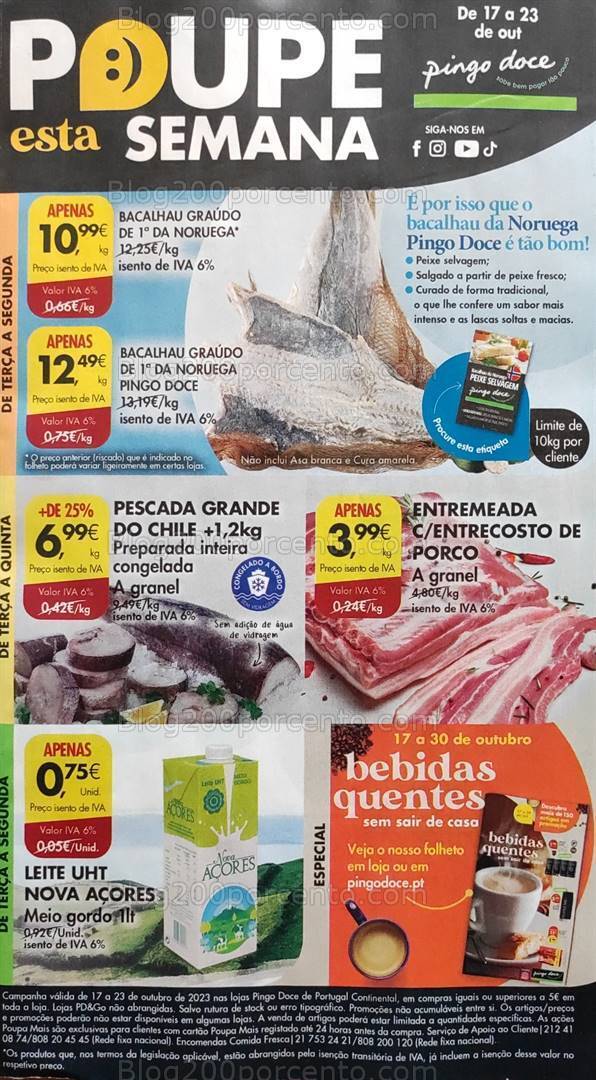 Antevisão Folheto PINGO DOCE Promoções de 17 a 23 outubro