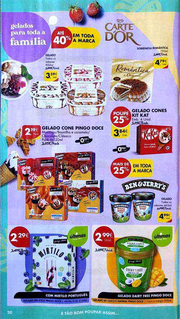 Antevisão Folheto PINGO DOCE Gelados Promoções de 4 a 10 julho
