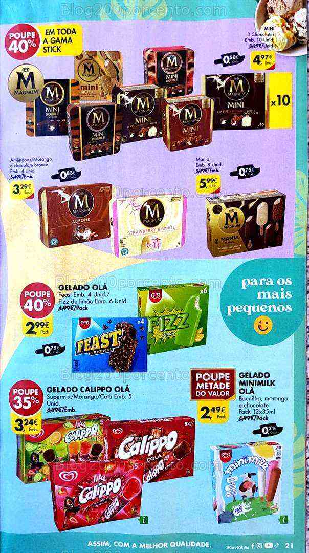 Antevisão Folheto PINGO DOCE Gelados Promoções de 4 a 10 julho