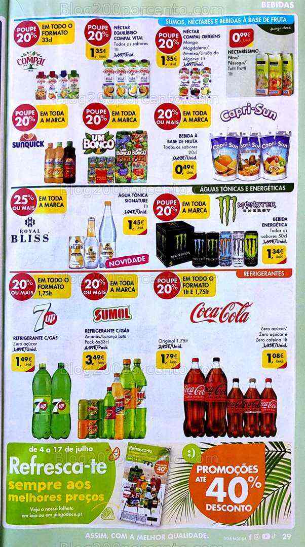 Antevisão Folheto PINGO DOCE Promoções de 4 a 10 julho