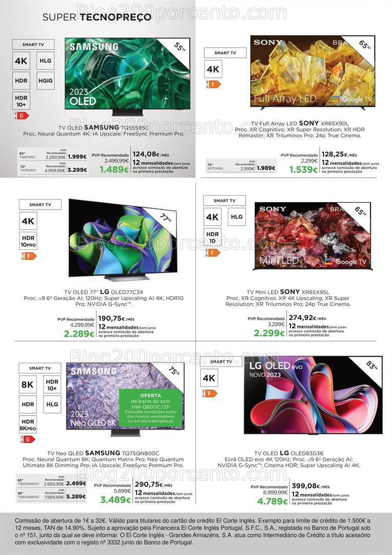 Antevisão Folheto EL CORTE INGLÉS Tecnologia Promoções de 1 a 17 março