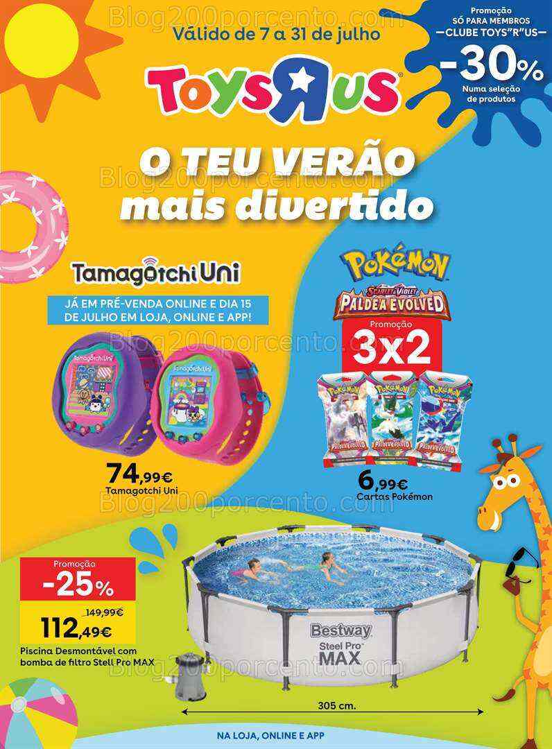 Antevisão Folheto TOYSRUS Verão Promoções de 7 a 31 julho