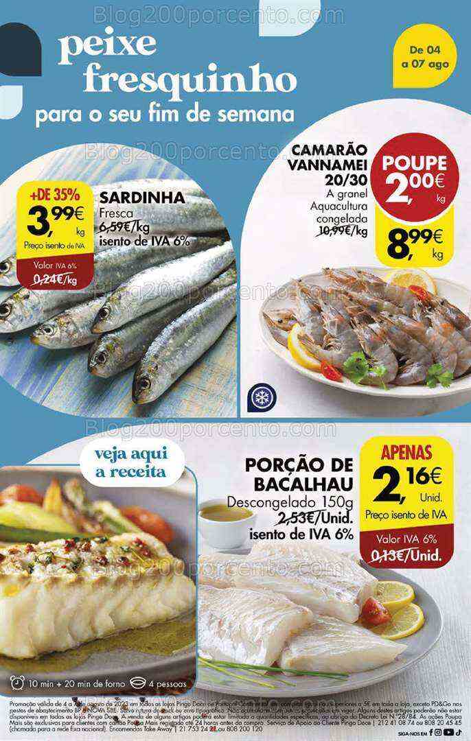 Antevisão Folheto PINGO DOCE Promoções Fim de Semana - 4 a 7 agosto