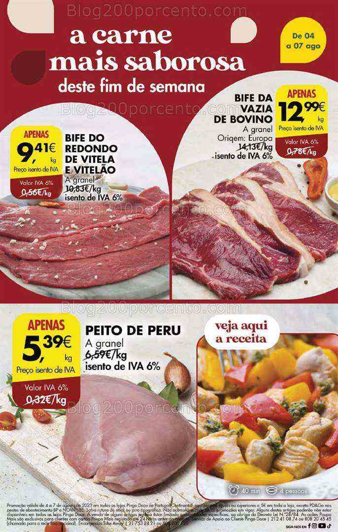 Antevisão Folheto PINGO DOCE Promoções Fim de Semana - 4 a 7 agosto