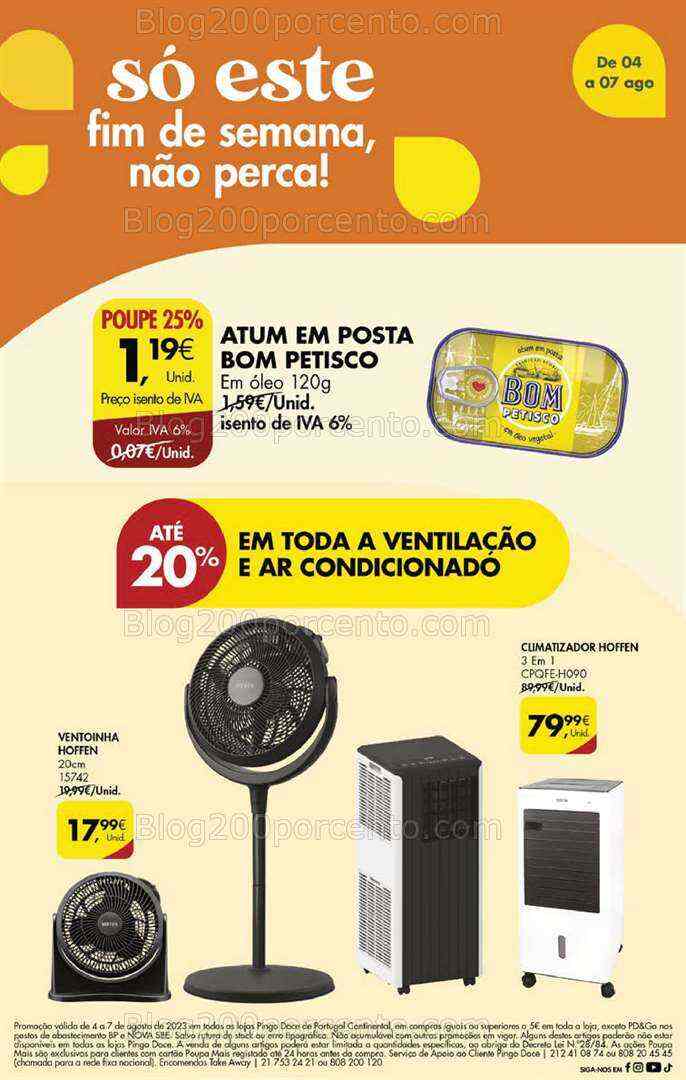 Antevisão Folheto PINGO DOCE Promoções Fim de Semana - 4 a 7 agosto