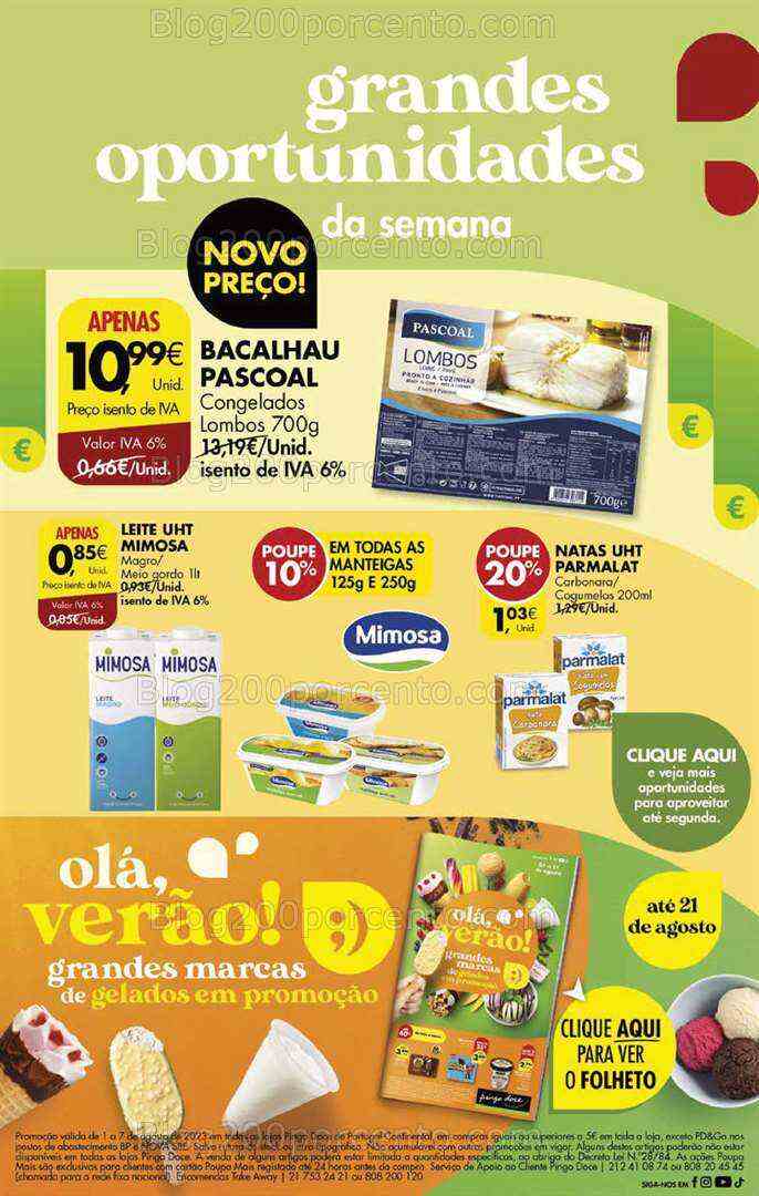 Antevisão Folheto PINGO DOCE Promoções Fim de Semana - 4 a 7 agosto