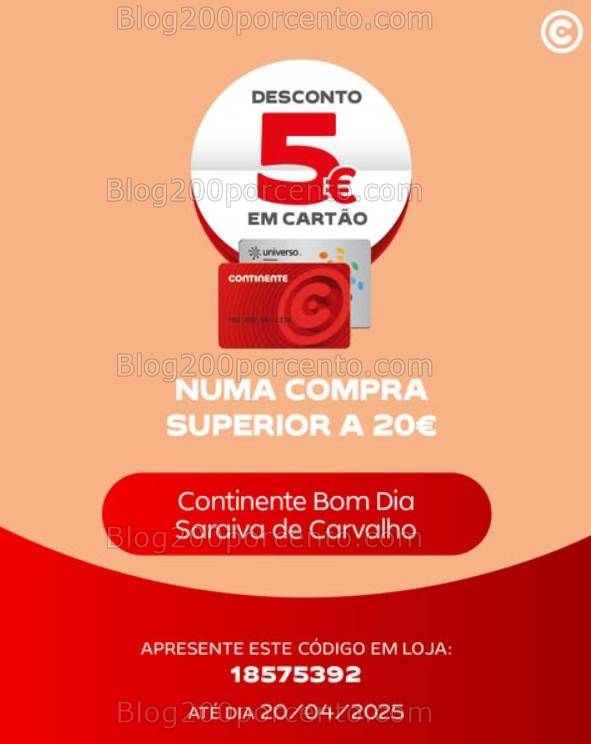 ALERTA - 7 Novos Cupões de 5€ CONTINENTE Promoções de 14 a 20 abril