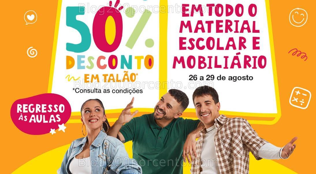 ALERTA - 50% de desconto STAPLES Regresso às Aulas - 26 a 29 agosto