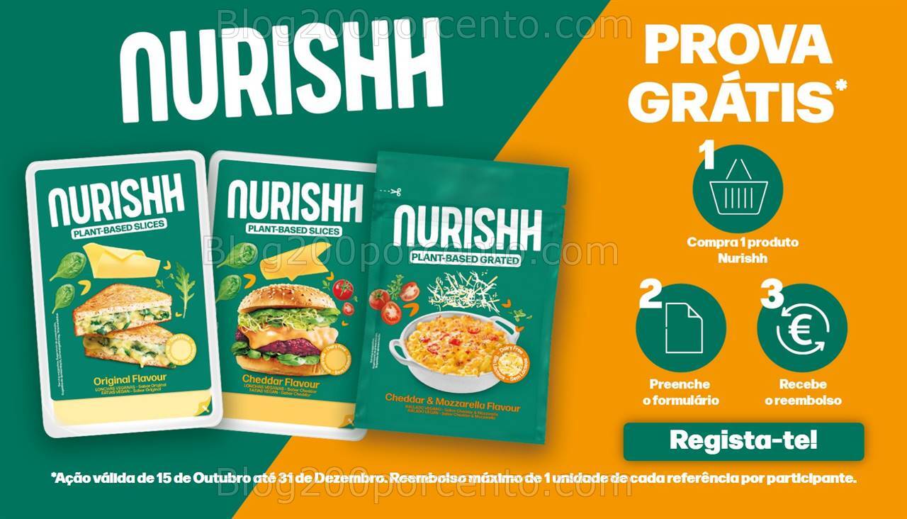 ALERTA - Novo Prove Grátis NURISHH Reembolso até 31 dezembro