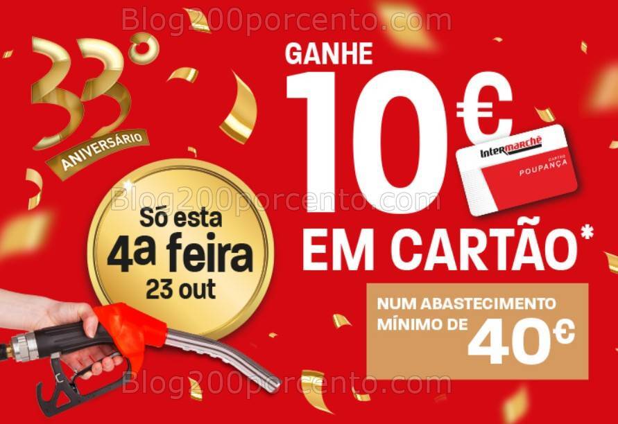 ALERTA - Oferta de 10€ em cartão INTERMARCHÉ Quarta-Feira 23 outubro!