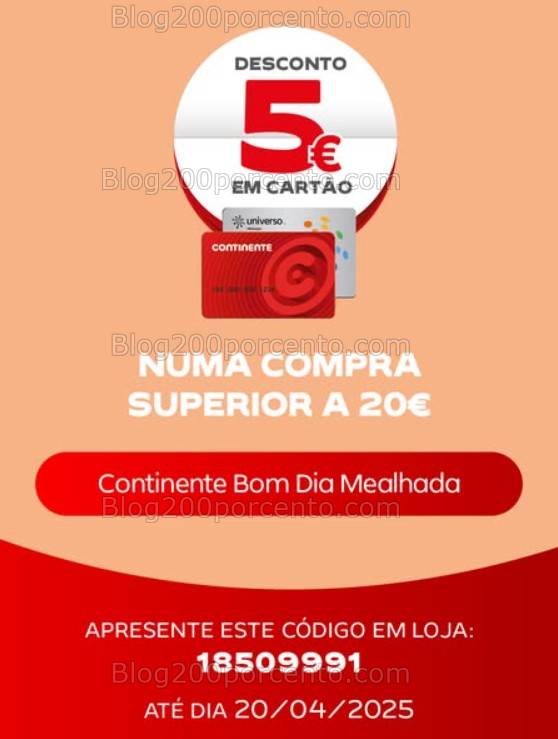 ALERTA - 7 Novos Cupões de 5€ CONTINENTE Promoções de 14 a 20 abril