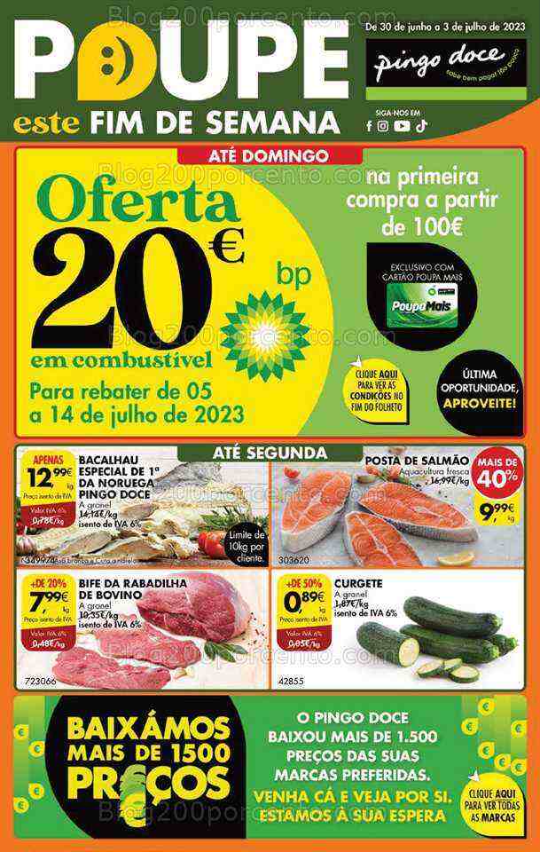 Antevisão Folheto PINGO DOCE Promoções Fim de Semana - 30 junho a 3 julho