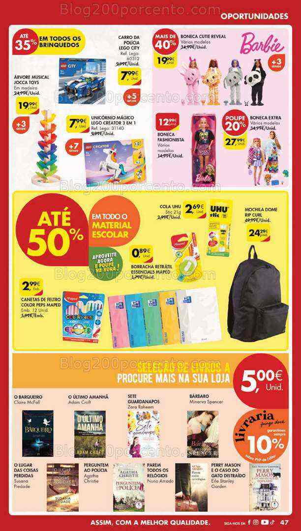 Antevisão Folheto PINGO DOCE Bazar Lojas Grandes Promoções de 1 a 7 agosto