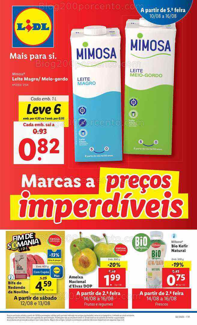 Antevisão Folheto LIDL Marcas a Preços Imperdíveis Promoções de 10 a 16 agosto