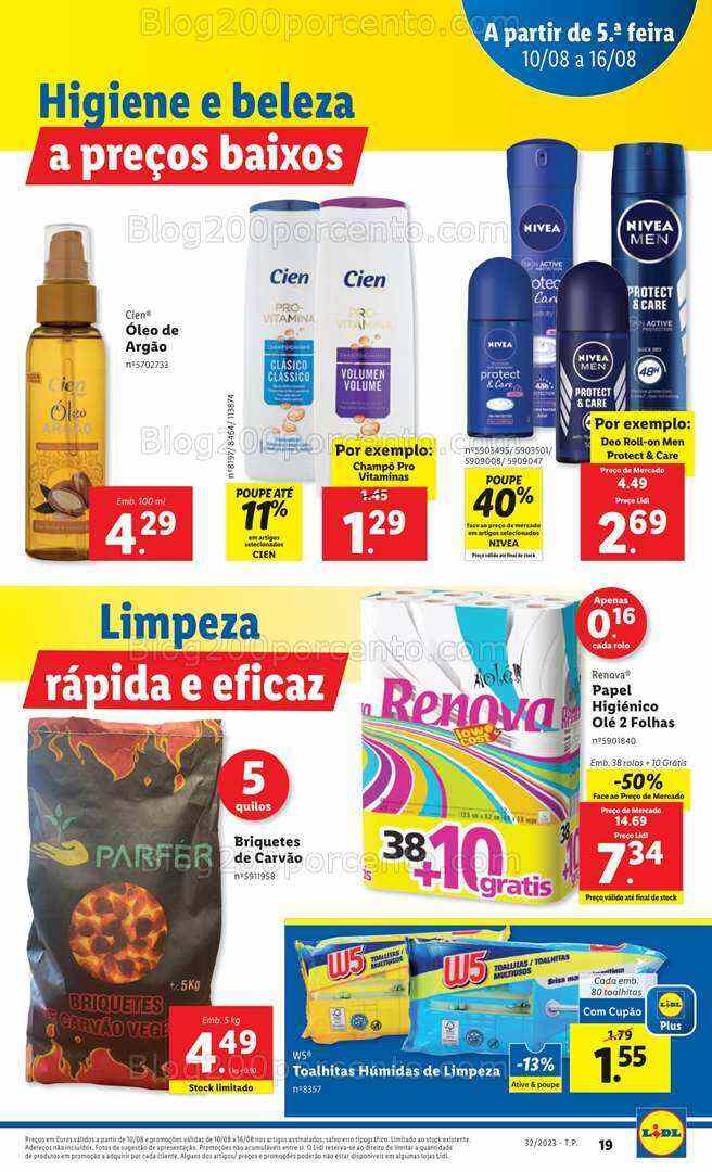 Antevisão Folheto LIDL Promoções de 10 a 16 agosto
