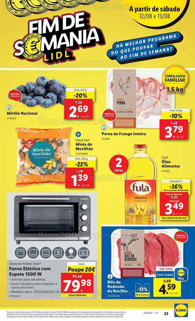 Antevisão Folheto LIDL Promoções Fim de Semana - 12 e 13 agosto