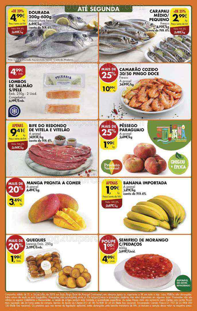 Antevisão Folheto PINGO DOCE Promoções Fim de Semana - 21 a 24 julho