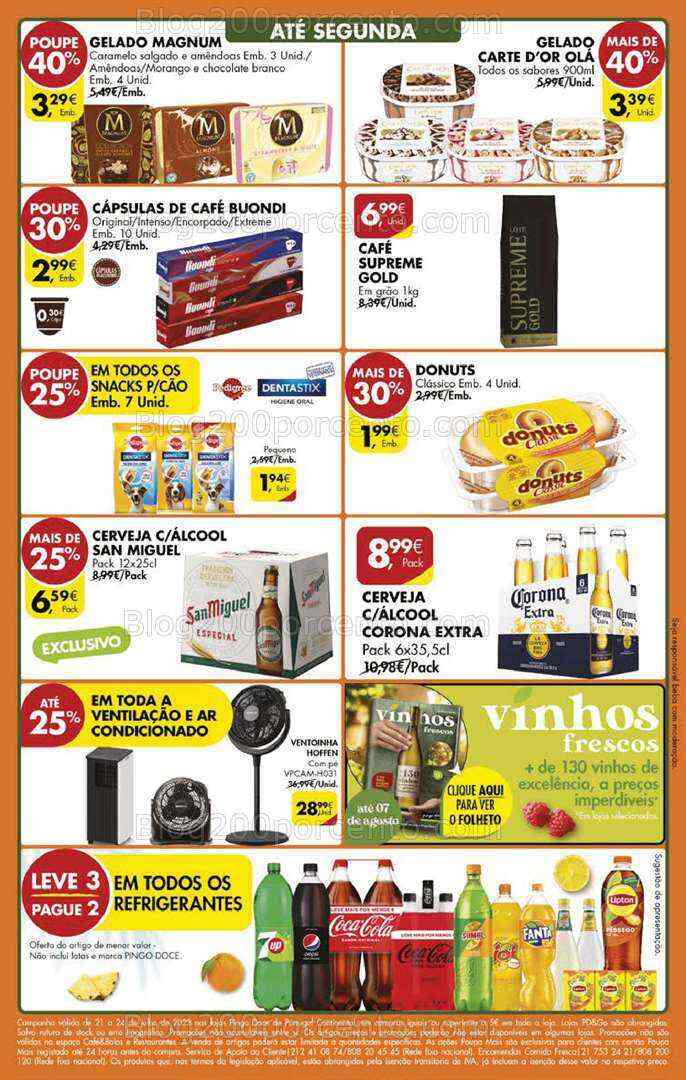 Antevisão Folheto PINGO DOCE Promoções Fim de Semana - 21 a 24 julho