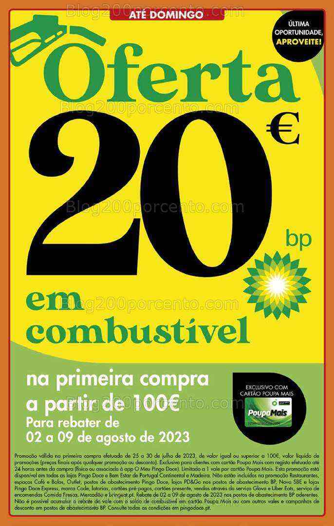 ALERTA - Oferta de 20€ PINGO DOCE Promoções Fim de Semana - 28 a 30 julho