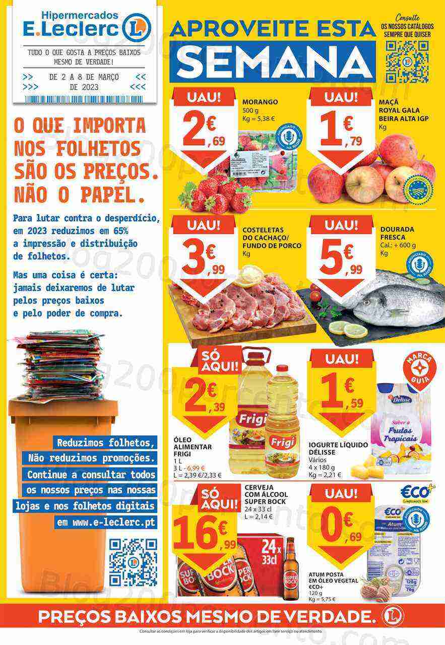 Antevisão Folheto E-LECLERC Promoções de 2 a 8 março