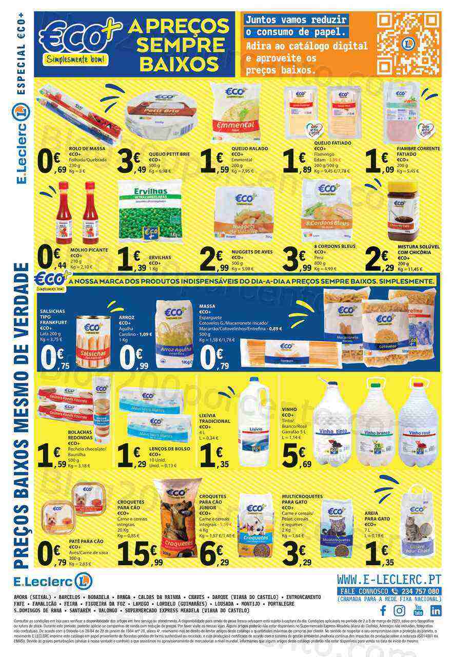 Antevisão Folheto E-LECLERC Promoções de 2 a 8 março