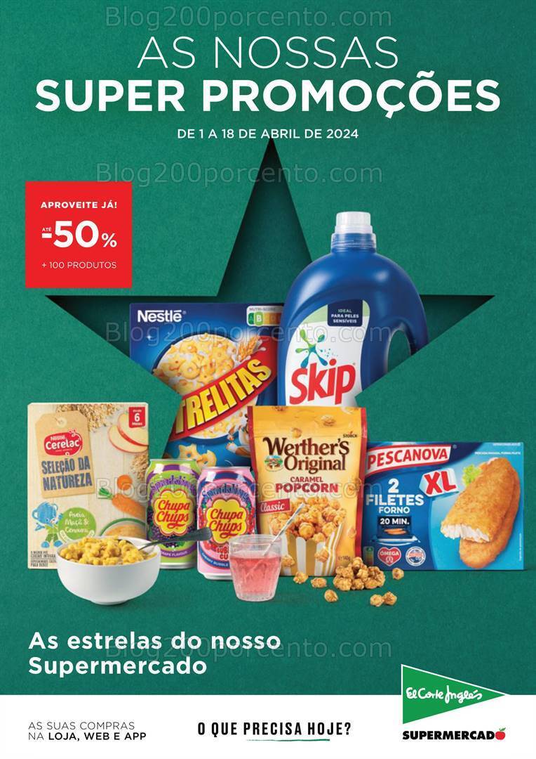 Antevisão Folheto EL CORTE INGLÉS Promoções 1 a 18 abril