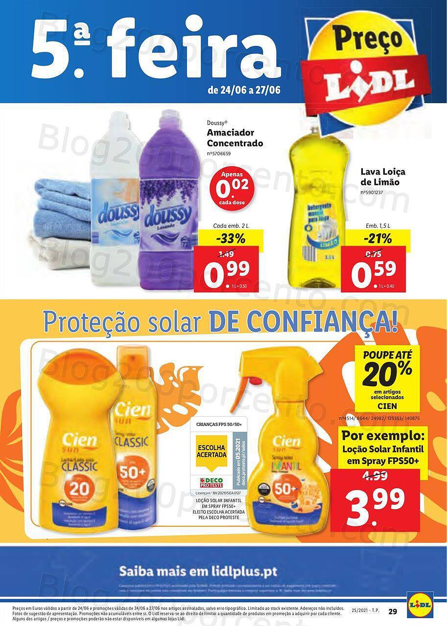 Antevisão Folheto Lidl Promoções de 21 a 27 junho