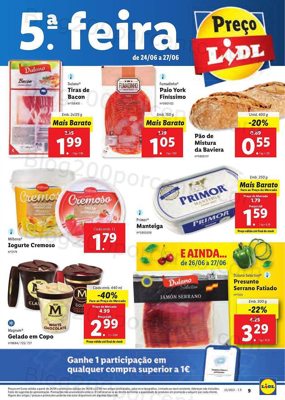 Antevisão Folheto Lidl Promoções de 21 a 27 junho
