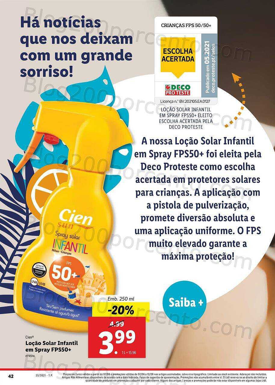 Lidl Especial Sol Praia Verão