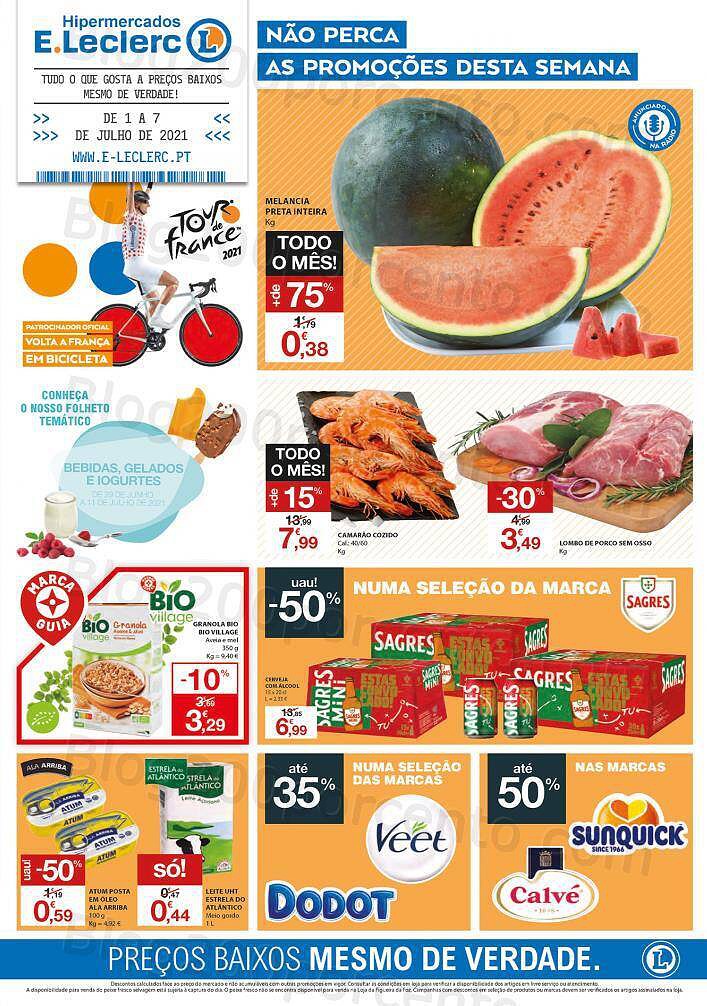 Antevisão Folheto E-LECLERC 1 a 7 julho