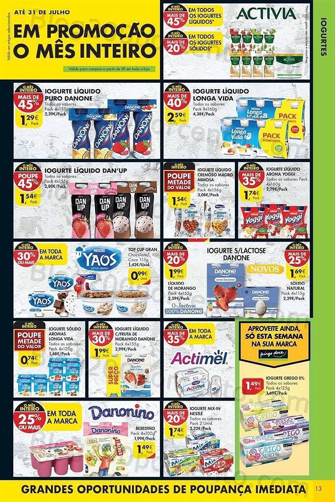 Antevisão Folheto PINGO DOCE Madeira Promoções de 13 a 19 julho