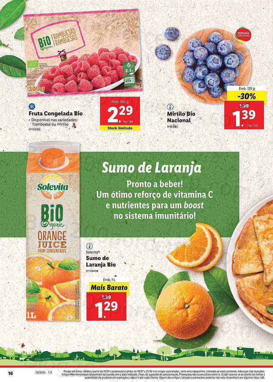 Extra LIDL Folheto Bio 19 a 25 julho