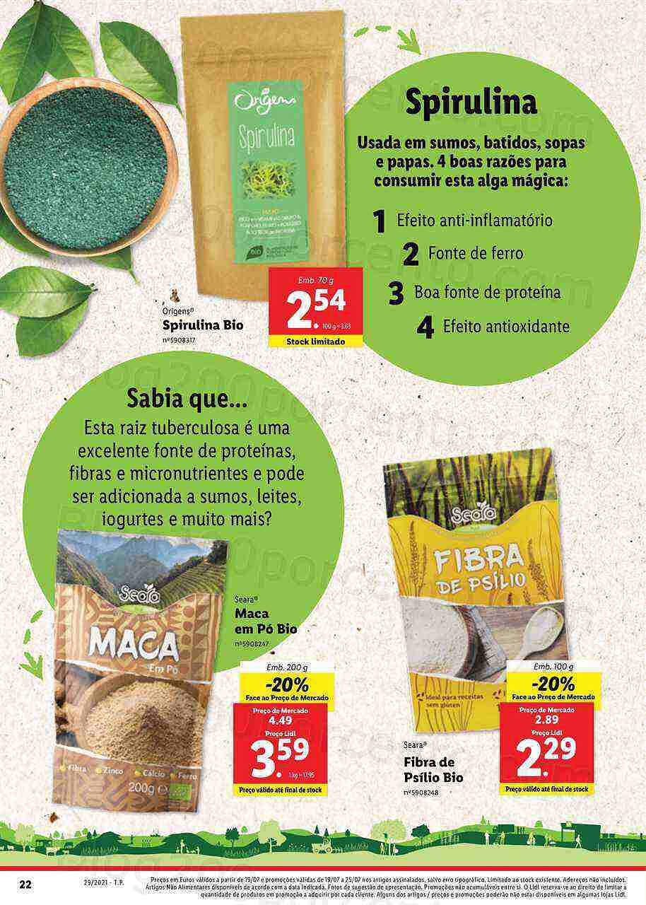 Extra LIDL Folheto Bio 19 a 25 julho