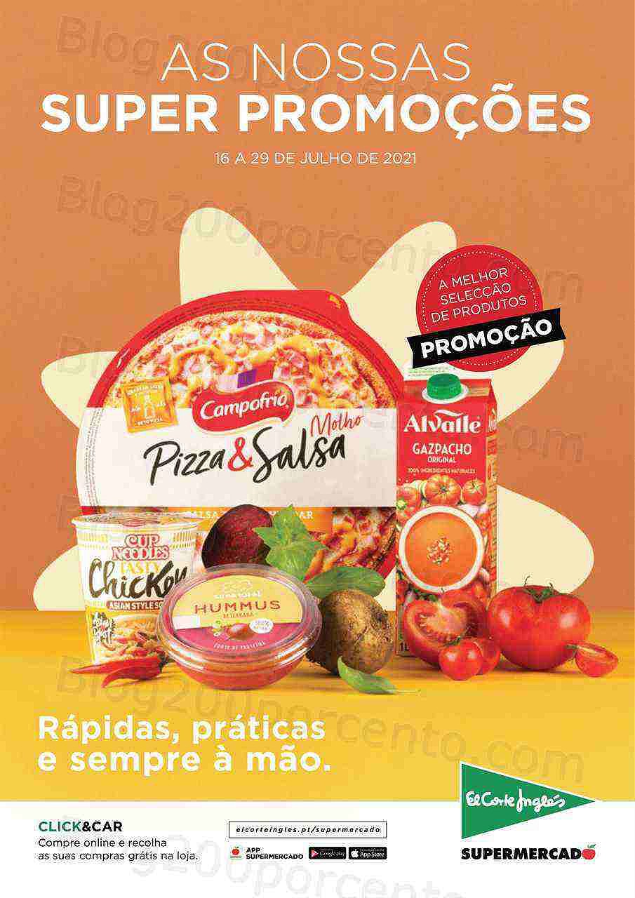 Antevisão Folheto EL CORTE INGLÈS Promoções de 16 a 29 julho