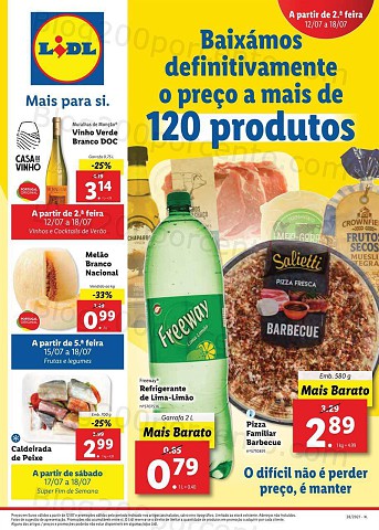 Antevisão Foheto LIDL 12 a 18 julho