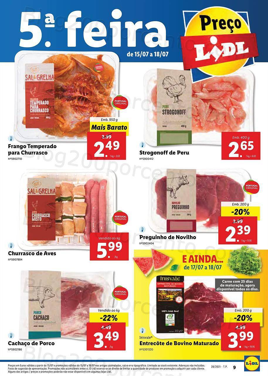 Antevisão Foheto LIDL 12 a 18 julho