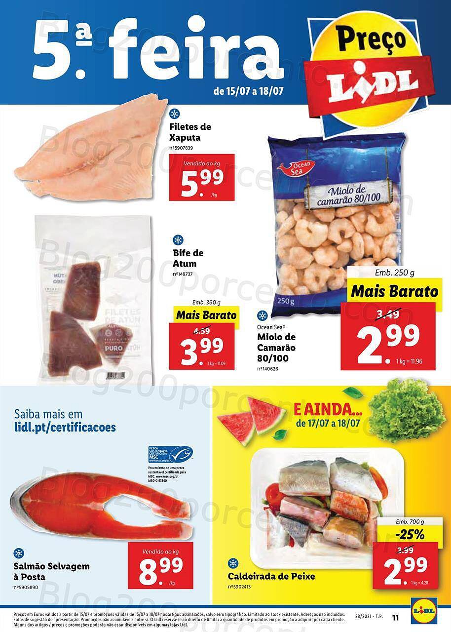Antevisão Foheto LIDL 12 a 18 julho