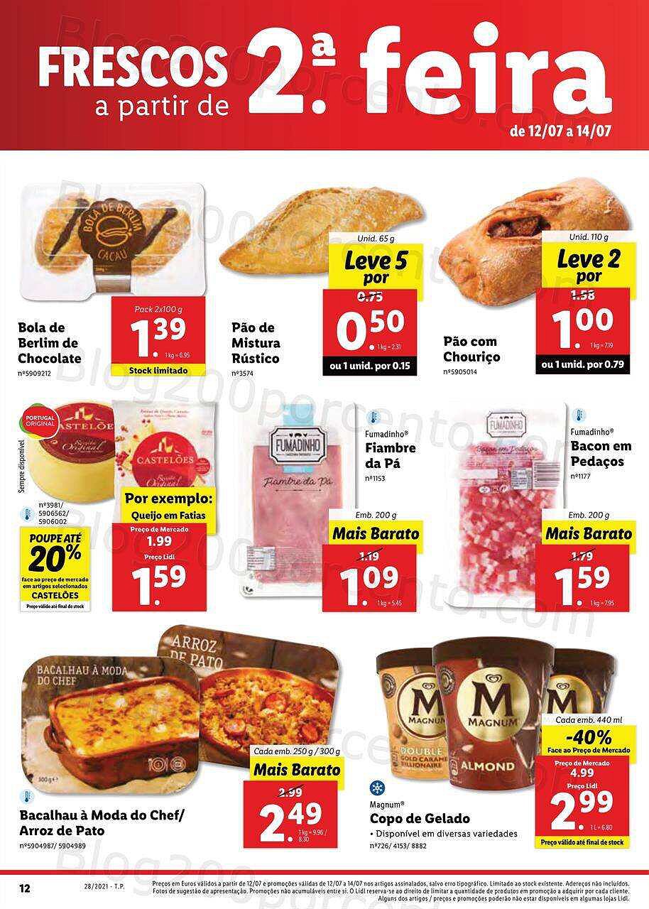 Antevisão Foheto LIDL 12 a 18 julho