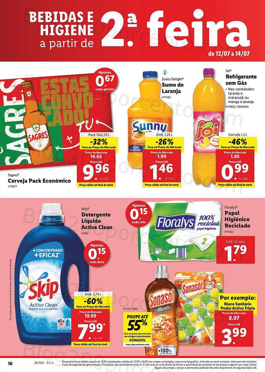Antevisão Foheto LIDL 12 a 18 julho