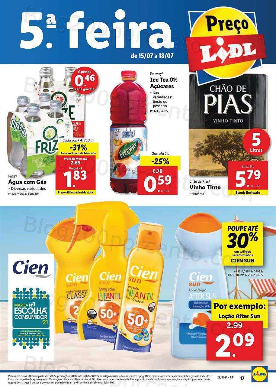 Antevisão Foheto LIDL 12 a 18 julho