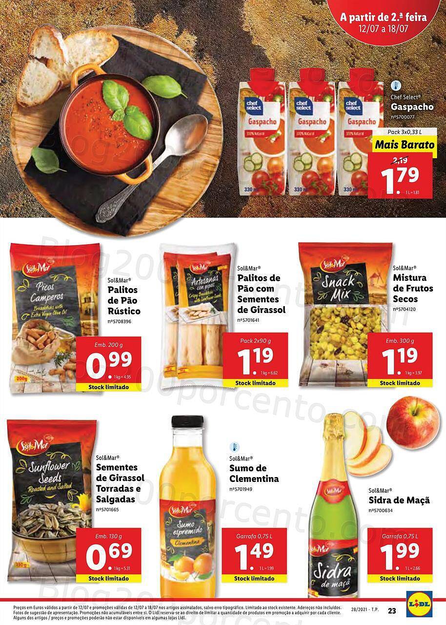 Antevisão Foheto LIDL 12 a 18 julho